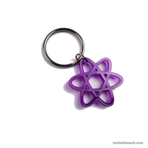 Atom Keychain For Science Lab Key Chain For Scientist Etsy