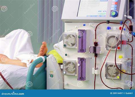 Hemodialysis Machine With Tubing And Installations Royalty Free Stock