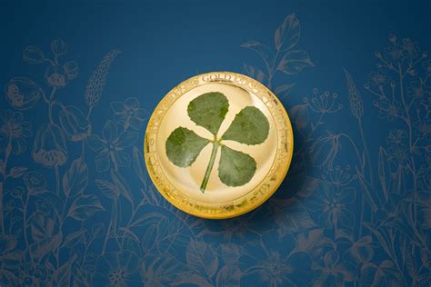 Palau Dollar Four Leaf Clover In Gold Numiscollect