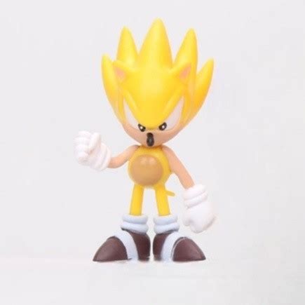 Boneco Super Sonic Action Figure Filme The Hedgehog Knuckles Amy Rose