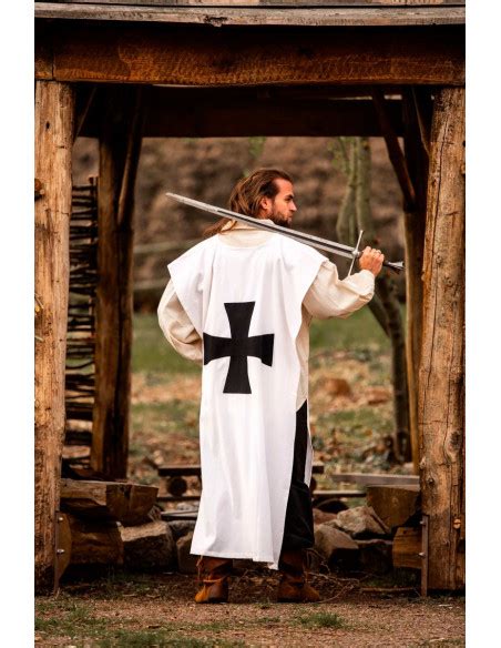 Knights Templar Tunic Whiteblack ⚔️ Medieval Shop