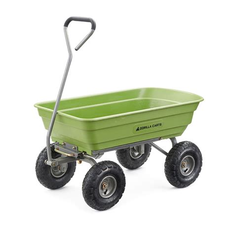 Gorilla Carts Pound Capacity Heavy Duty Poly Yard Dump Utility Cart