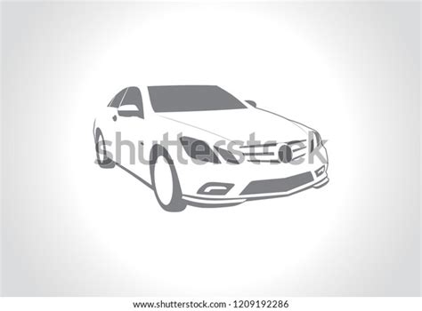 Silhouette Car Mercedes Benz E Class 스톡 벡터로열티 프리 1209192286