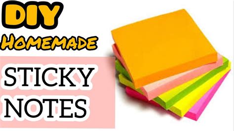 How To Make DIY Sticky Notes Homemade Sticky Notes Note Pad Making