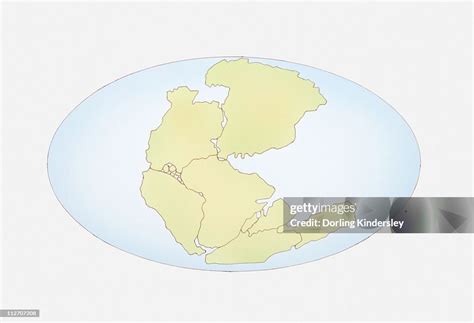 Illustration Of The Supercontinent Pangaea High Res Vector Graphic