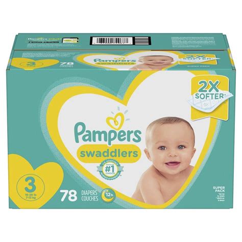 Pampers Swaddlers Diapers Super Pack Size 3 78ct Pampers Swaddlers Swaddlers Pampers