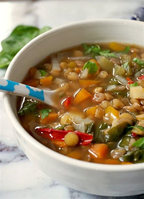 Slow Cooker Lentil Soup with Vegetables - My Gorgeous Recipes