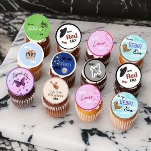 Taylor Swift Edible Cupcake Toppers, Taylor Swift Eras Tour Decor ...