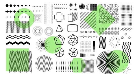 Premium Vector | A set of geometric shapes patterns