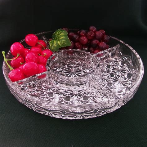 Vintage Lead Crystal Relish Dish Divided Platter Etsy