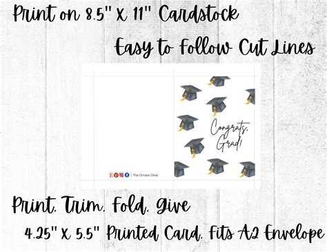 Printable Graduation Card Card For Grad Class Of 2022 Graduation