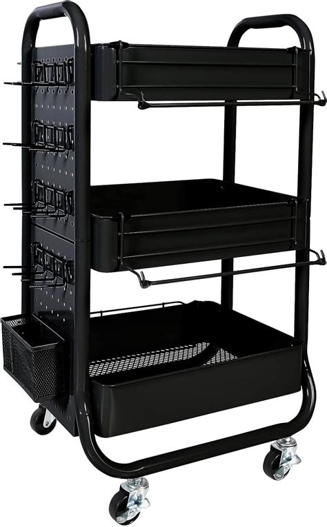 Amazon Gramercy Black Metal Rolling Cart By Simply Tidy