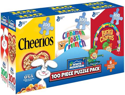 Cereal Box Mini Puzzle 6 pack, 100pc - Cheeky Monkey Toys