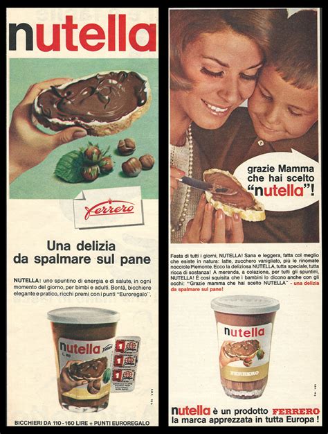 S Set Advertising Original Nutella Bicchieri Di Nutella Italy