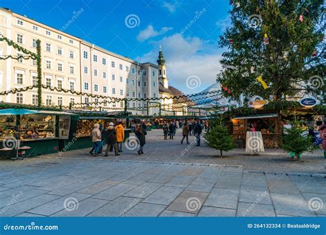 Christmas Market In Salzburg Austria Editorial Stock Image Image Of