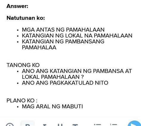 Pagisipan Ang Iyong Natutuhan Sa Araling Ito At Buuin Ang Pangungusap