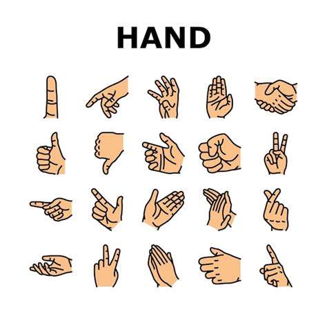 Premium Vector Hand Gesture And Gesticulate Icons Set Vector