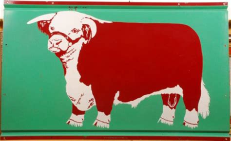 Hereford Texas Cattle Association Porcelain Sign