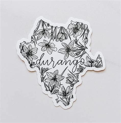 Edward Mexico Sticker Durango Dgo State Outline Flower