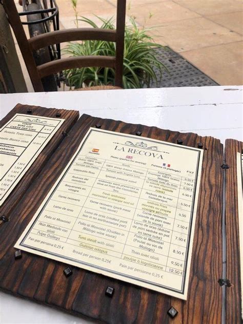 Menu At La Recova Cafe M Laga