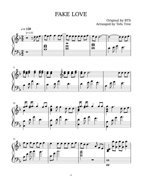 Fake Love Sheet Music