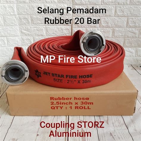 Jual Fire Hose Full Rubber Jet Star Inch X Mtr Plus Coupling