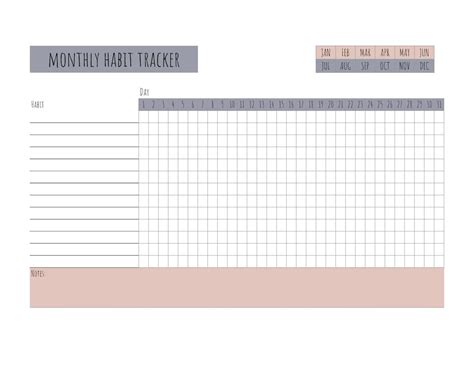 monthly habit tracker digital    surprise  etsy