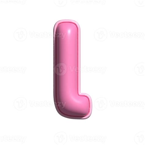 Letter l pink alphabet glossy 22285704 PNG