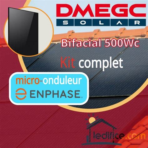 Kit photovoltaïque 5 5 kW DMEGC N TYPE 500Wc Bi Verre Bifacial avec 11