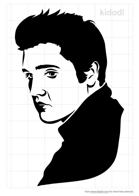 Free Elvis Presley Stencil Stencil Printables Kidadl