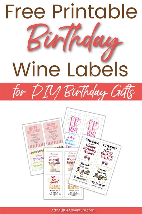 Birthday Wine Labels Free Printables Artofit