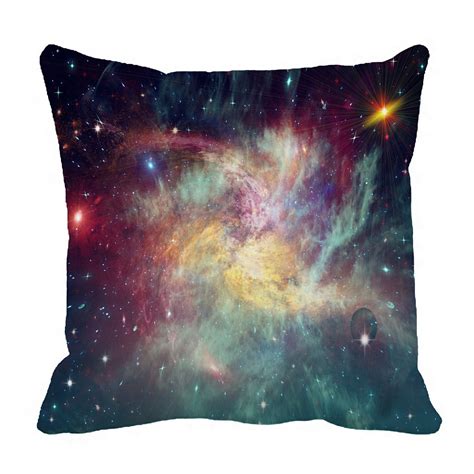 Phfzk Galaxy Space Pillow Case Nebula Universe Space Pillowcase Throw