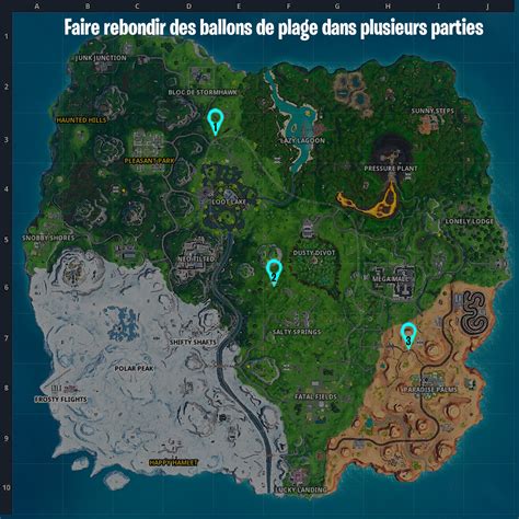 Fortnite Faire Rebondir Un Ballon De Plage G Ant Dans Plusieurs