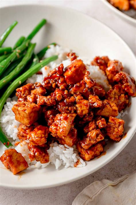 Spicy Vegan Gochujang Tofu Rice Bowls Running On Real Food