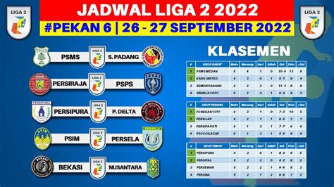 Jadwal Liga 2 2022 Pekan Ke 6 PSMS Vs Semen Padang PSIM Vs Persela