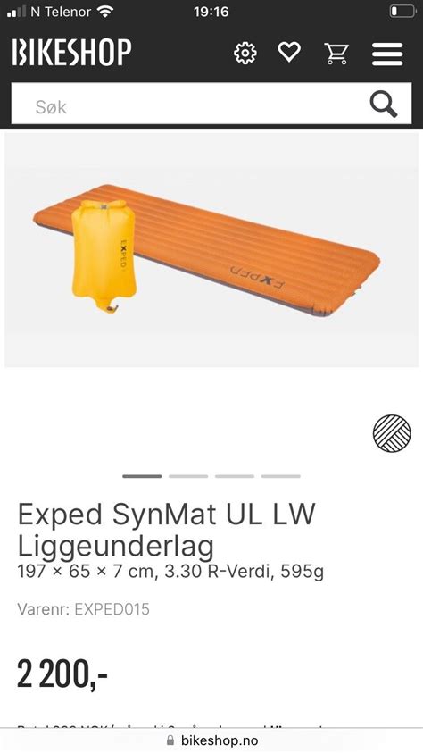 Nypris Liggeunderlag Exped Synmat Ul Lw Finn Torget