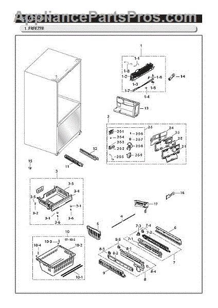 Parts For Samsung Rf Beaesg Aa Freezer Parts Appliancepartspros