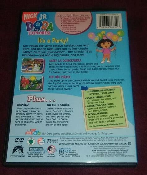 Dora The Explorer Its A Party Dvd 4 Episodes 2005 Nick Jr The Big Pinata 97368866546 Ebay