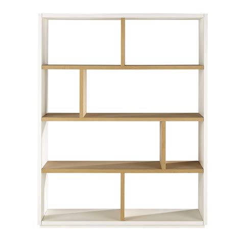 Oak Shelf Unit In White W Cm Austral Maisons Du Monde