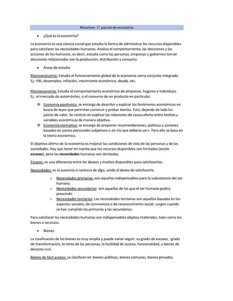 Doc Wa Resumen Completo Del Primer Parcial Economia Cefi