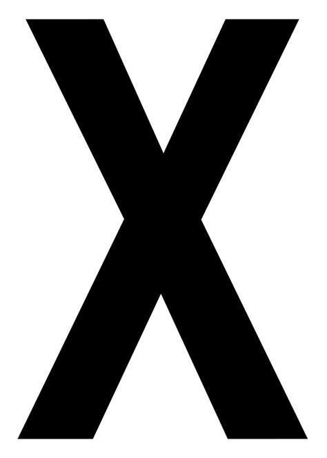 Letter X In Black Poster Picture Metal Print Paint By Bruce