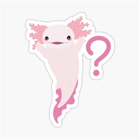 Pegatina Preguntas Sobre Axolotl De Adbigota Redbubble