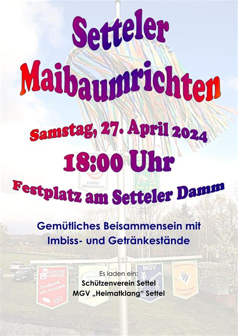 Maibaumrichten Mgv Heimatklang Settel