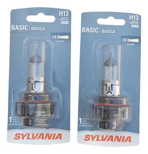 Foco Halógeno H13 Sylvania 55 60w Original Kit 2 Focos