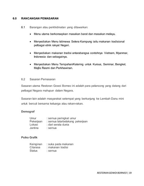 Contoh Kertas Kerja Rancangan Perniagaan For Education Purpose Pdf