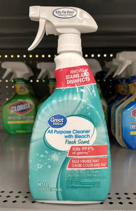 Great Value All Purpose Cleaner With Bleach Walmart Made In The Usa