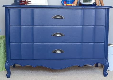 Navy Blue Painted Dresser Makeover