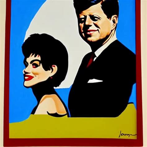 Oil Painting Of John F Kennedy And Lisa Rinna In The Stable Diffusion