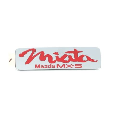 Mazda Mx Miata Rear Chrome Emblem W Red Lettering Oem New