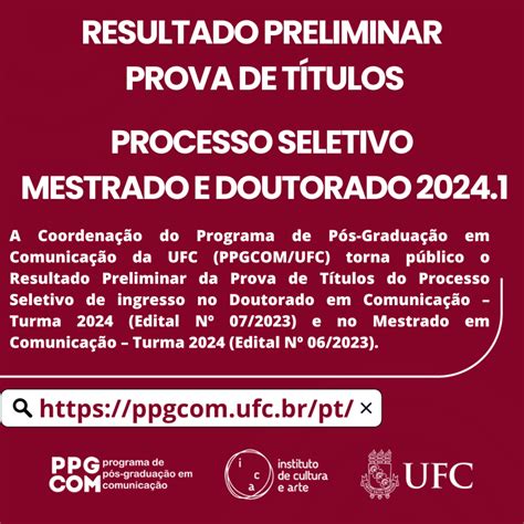 Resultado Preliminar Etapa Prova de Títulos Seleção Turma 2024